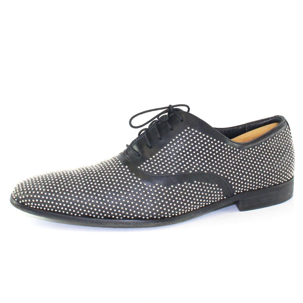 Rare Hugo Boss Silver Studded Leather Oxford Dress Shoes Mens (US 9.5/EU 43.5)